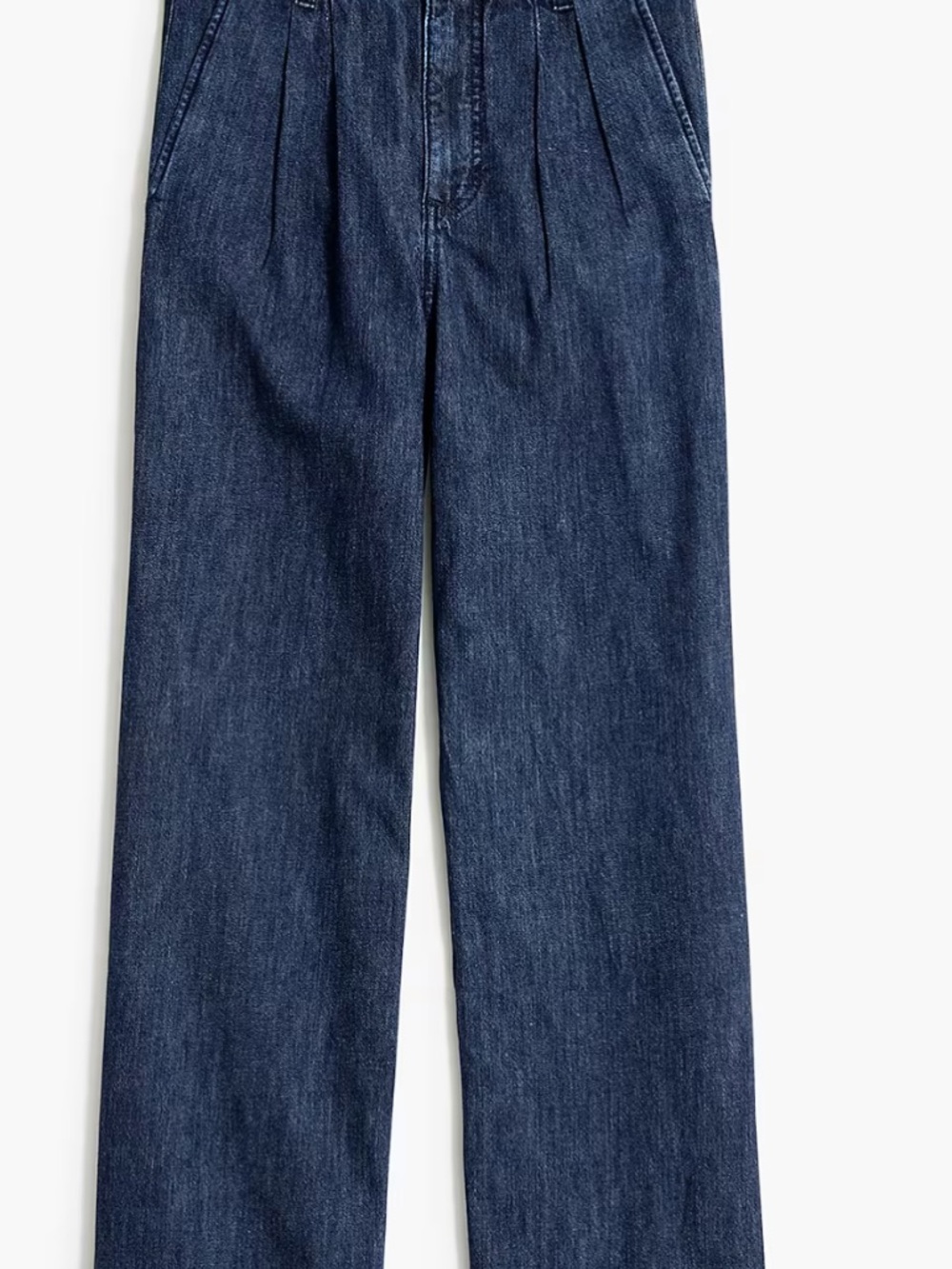 J. Crew Pleated Trouser Jean in Camden Navy Wash Size 31